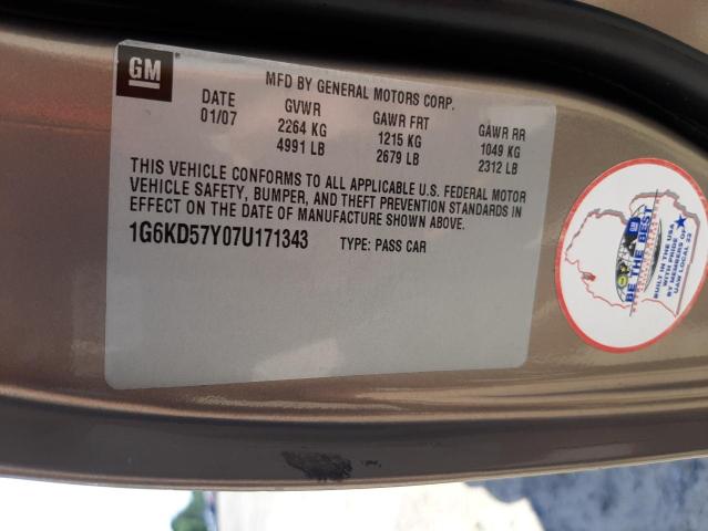 Photo 10 from auction – 2007 CADILLAC DTS with VIN 1G6KD57Y07U171343