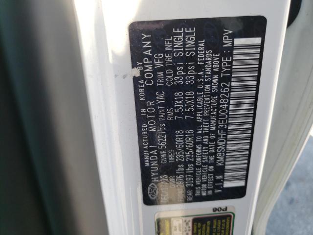 Photo 10 from auction – 2014 HYUNDAI SANTA FE G with VIN KM8SMDHF3EU048262