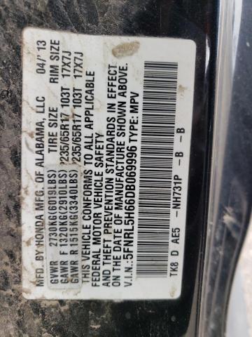 Photo 10 from auction – 2013 HONDA ODYSSEY EX with VIN 5FNRL5H66DB069996