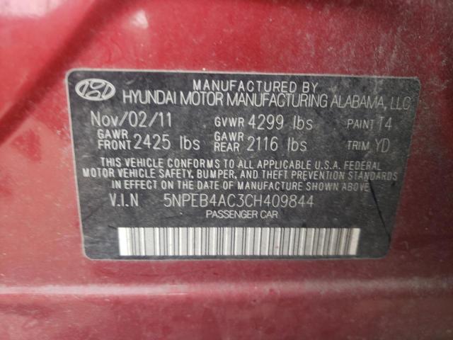 Photo 10 from auction – 2012 HYUNDAI SONATA GLS with VIN 5NPEB4AC3CH409844