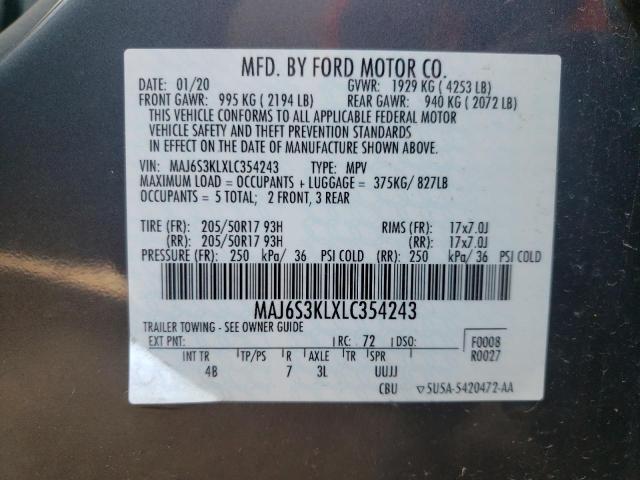 Photo 10 from auction – 2020 FORD ECOSPORT T with VIN MAJ6S3KLXLC354243