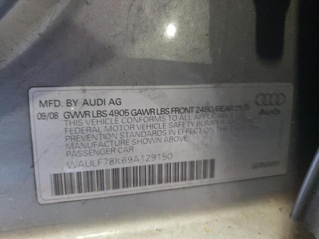 Photo 10 from auction – 2009 AUDI A4 2.0T QU with VIN WAULF78K69A129150