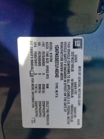 Photo 10 from auction – 2007 GMC YUKON DENA with VIN 1GKFK63837J149343