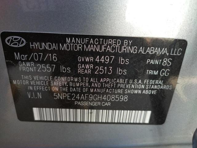 Photo 10 from auction – 2016 HYUNDAI SONATA SE with VIN 5NPE24AF9GH408598