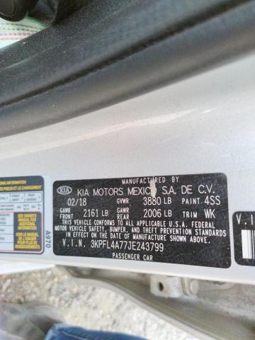 Photo 10 from auction – 2018 KIA FORTE LX with VIN 3KPFL4A77JE243799