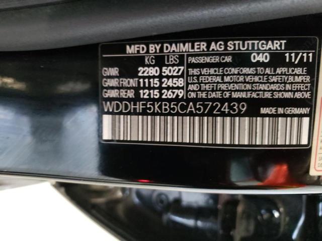 Photo 10 from auction – 2012 MERCEDES-BENZ E 350 with VIN WDDHF5KB5CA572439