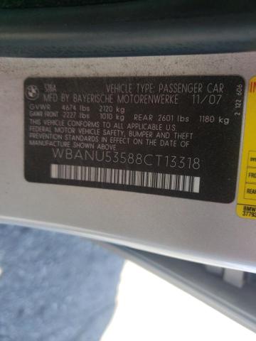 Photo 10 from auction – 2008 BMW 528 I with VIN WBANU53588CT13318