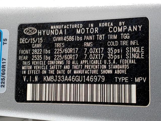 Photo 10 from auction – 2016 HYUNDAI TUCSON LIM with VIN KM8J33A46GU146979