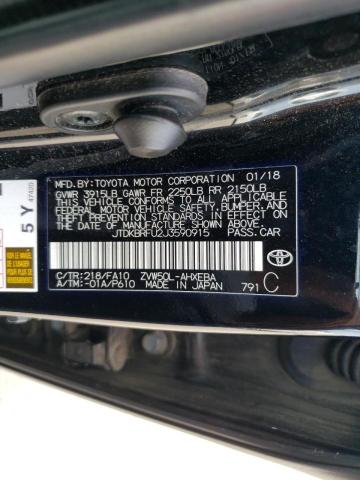Photo 10 from auction – 2018 TOYOTA PRIUS with VIN JTDKBRFU2J3590915