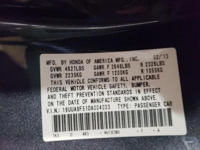 Photo 10 from auction – 2013 ACURA TL TECH with VIN 19UUA9F51DA004033