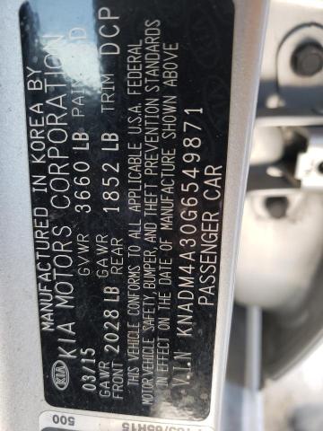 Photo 10 from auction – 2016 KIA RIO LX with VIN KNADM4A30G6549871
