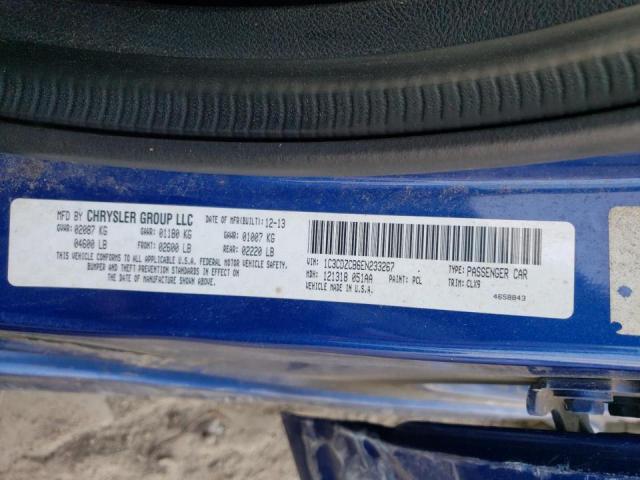 Photo 10 from auction – 2014 DODGE AVENGER SX with VIN 1C3CDZCB6EN233267