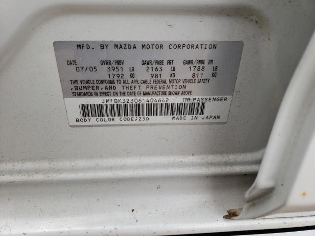 Photo 10 from auction – 2006 MAZDA 3 S with VIN JM1BK323061404642