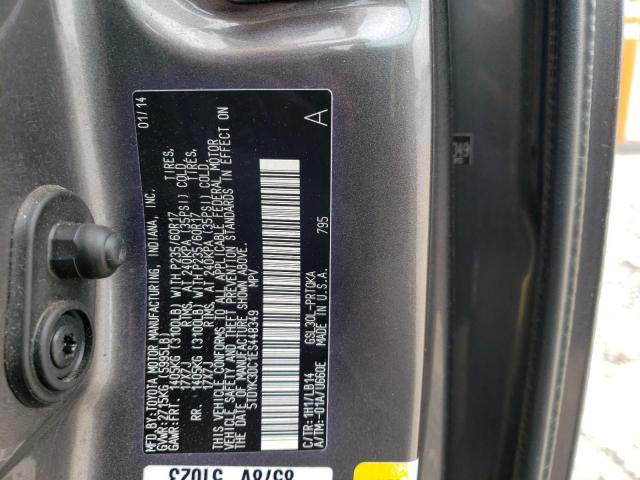 Photo 10 from auction – 2014 TOYOTA SIENNA XLE with VIN 5TDYK3DC1ES448349