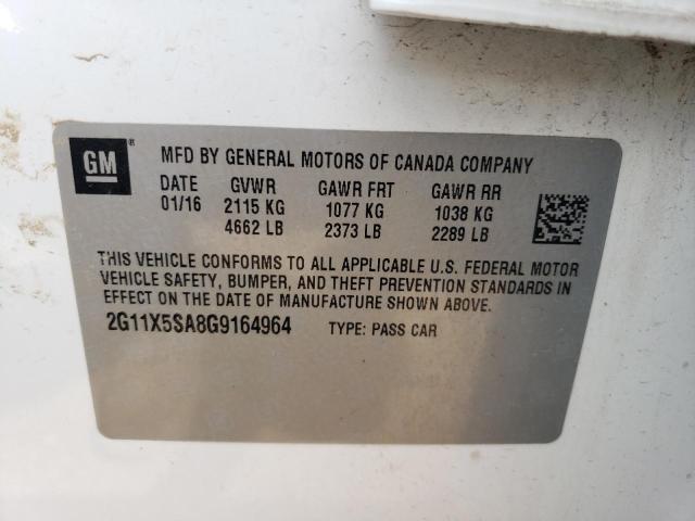 Photo 10 from auction – 2016 CHEVROLET IMPALA LS with VIN 2G11X5SA8G9164964