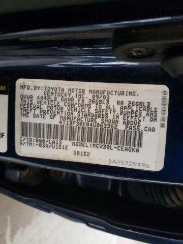 Photo 10 from auction – 2004 TOYOTA CAMRY LE with VIN 4T1BF30K04U063362
