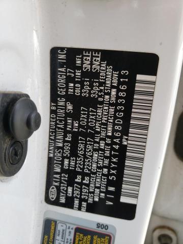 Photo 10 from auction – 2013 KIA SORENTO with VIN 5XYKT4A68DG338613