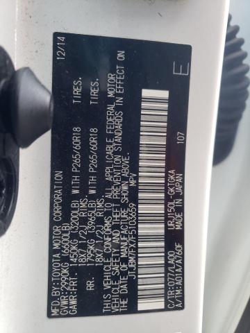 Photo 10 from auction – 2015 LEXUS GX 460 with VIN JTJBM7FX7F5103659