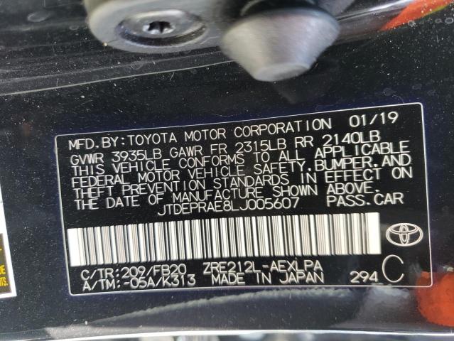 Photo 10 from auction – 2020 TOYOTA COROLLA LE with VIN JTDEPRAE8LJ005607