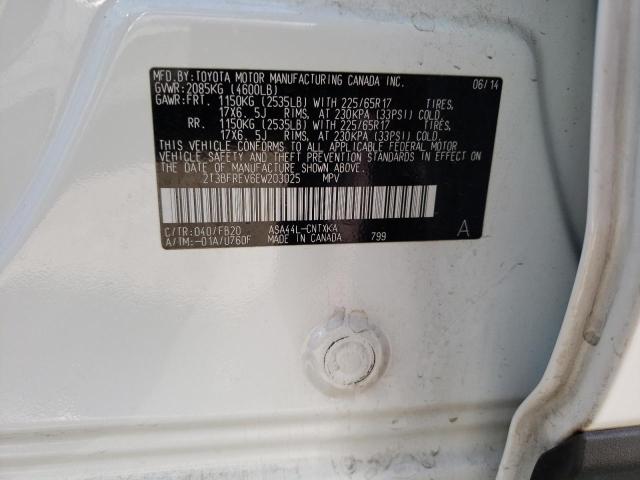 Photo 10 from auction – 2014 TOYOTA RAV4 LE with VIN 2T3BFREV6EW203025