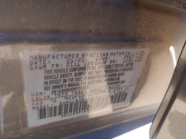 Photo 10 from auction – 2021 NISSAN SENTRA S with VIN 3N1AB8BV6MY245311