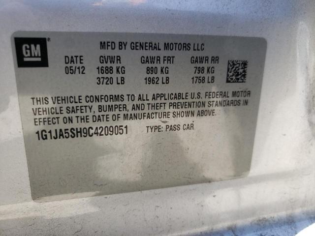 Photo 10 from auction – 2012 CHEVROLET SONIC LS with VIN 1G1JA5SH9C4209051