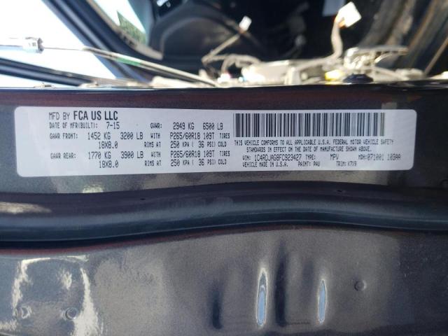 Photo 10 from auction – 2015 DODGE DURANGO SX with VIN 1C4RDJAG8FC923427