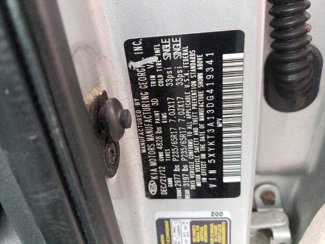 Photo 10 from auction – 2013 KIA SORENTO LX with VIN 5XYKT3A13DG419341