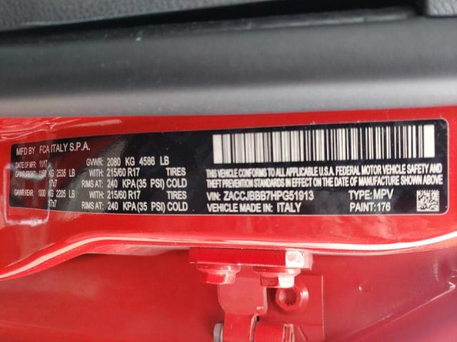 Photo 10 from auction – 2017 JEEP RENEGADE L with VIN ZACCJBBB7HPG51913