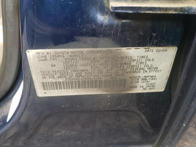 Zdjęcie 10 z aukcji – 2004 TOYOTA RAV4 z VIN JTEHD20V240019164