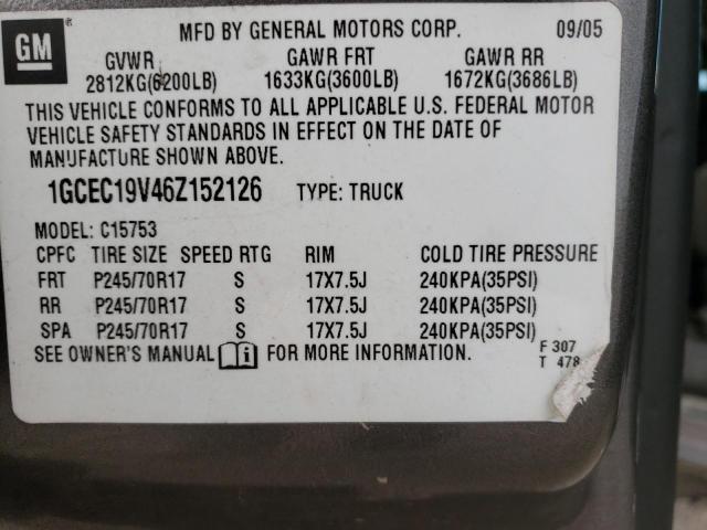 Photo 10 from auction – 2006 CHEVROLET SILVERADO with VIN 1GCEC19V46Z152126