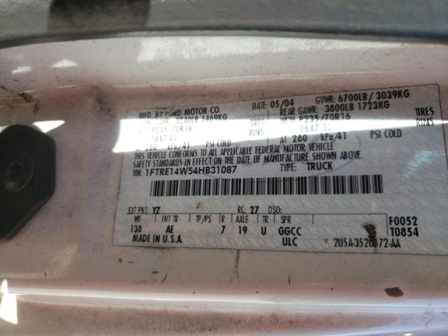 Photo 10 from auction – 2004 FORD ECONOLINE with VIN 1FTRE14W54HB31087