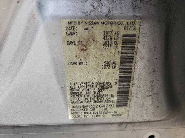 Photo 10 from auction – 2018 NISSAN ALTIMA 2.5 with VIN 1N4AL3AP6JC264791