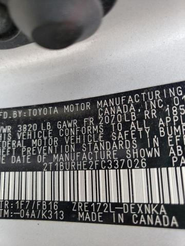Photo 10 from auction – 2015 TOYOTA COROLLA L with VIN 2T1BURHE2FC337026