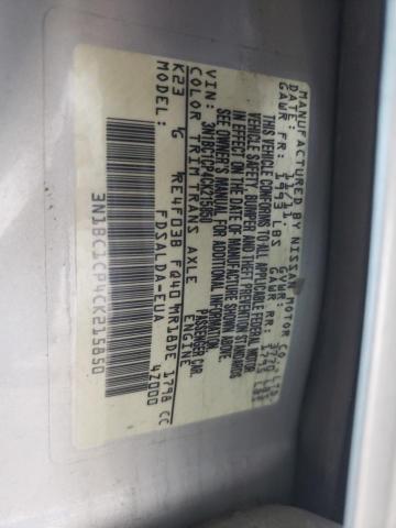 Photo 10 from auction – 2012 NISSAN VERSA S with VIN 3N1BC1CP4CK215850