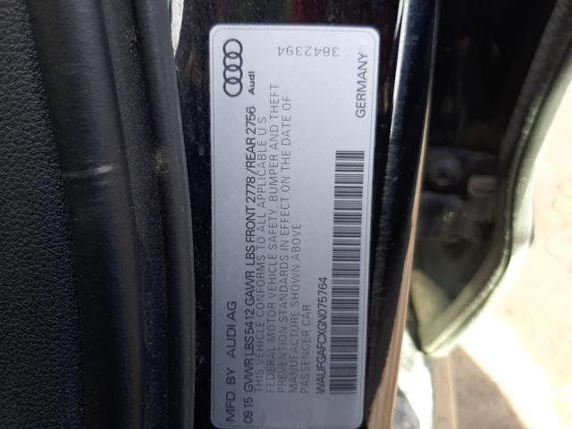 Photo 10 from auction – 2016 AUDI A6 PREMIUM with VIN WAUFGAFCXGN075764