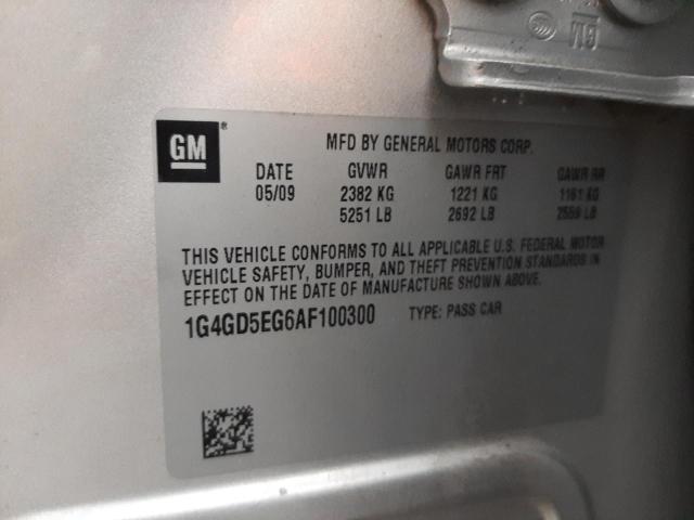 Photo 10 from auction – 2010 BUICK LACROSSE C with VIN 1G4GD5EG6AF100300