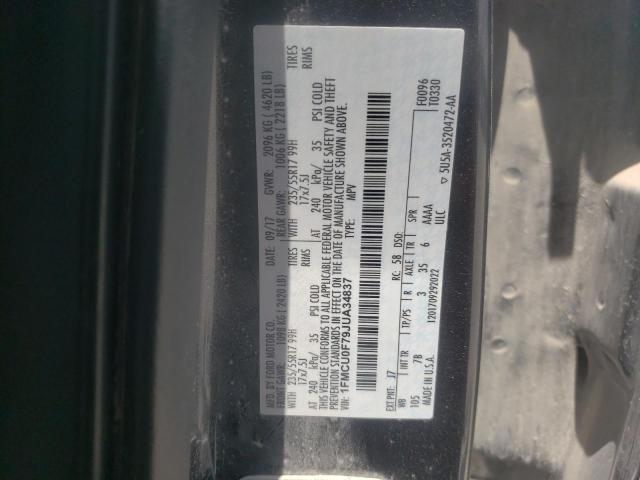 Photo 10 from auction – 2018 FORD ESCAPE S with VIN 1FMCU0F79JUA34837