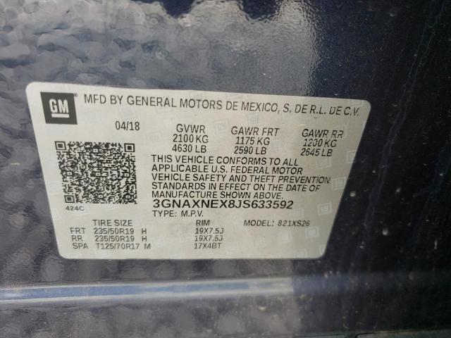 Photo 10 from auction – 2018 CHEVROLET EQUINOX PR with VIN 3GNAXNEX8JS633592
