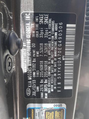 Photo 10 from auction – 2014 KIA SORENTO EX with VIN 5XYKUDA70EG490506