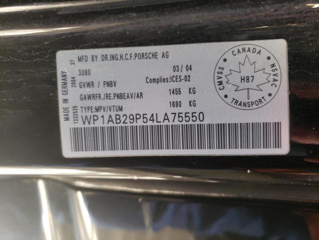 Photo 10 from auction – 2004 PORSCHE CAYENNE S with VIN WP1AB29P54LA75550