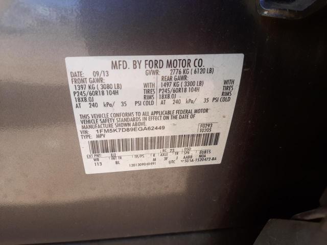 Photo 10 from auction – 2014 FORD EXPLORER X with VIN 1FM5K7D89EGA62449