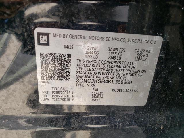 Photo 10 from auction – 2019 CHEVROLET TRAX LS with VIN 3GNCJKSB4KL366609
