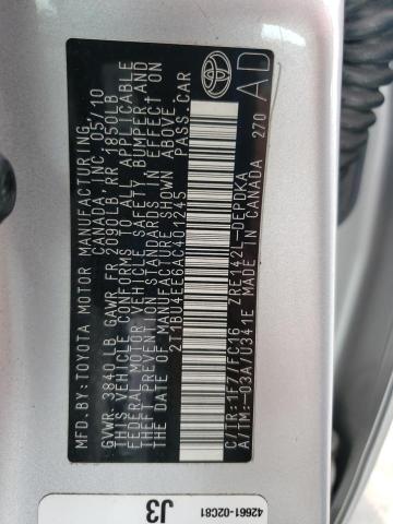 Photo 10 from auction – 2010 TOYOTA COROLLA with VIN 2T1BU4EE6AC401245