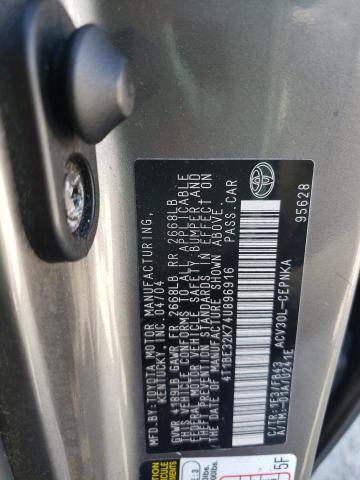 Photo 10 from auction – 2004 TOYOTA CAMRY LE with VIN 4T1BE32K74U896916