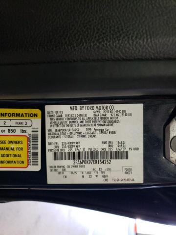 Photo 10 from auction – 2014 FORD FUSION TIT with VIN 3FA6P0K97ER154252