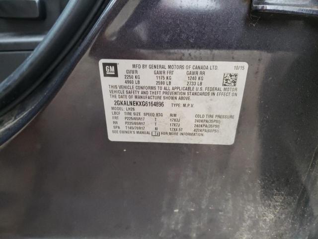 Photo 10 from auction – 2016 GMC TERRAIN SL with VIN 2GKALNEKXG6164896