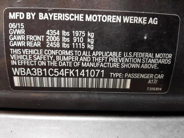 Photo 10 from auction – 2015 BMW 320 I with VIN WBA3B1C54FK141071