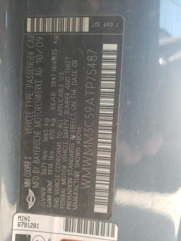 Photo 10 from auction – 2010 MINI COOPER S C with VIN WMWMM3C59ATP75487