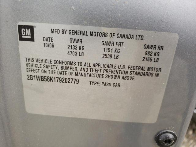 Photo 10 from auction – 2007 CHEVROLET IMPALA LS with VIN 2G1WB58K179202779